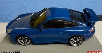 Vintage Kyosho Mini-Z, Auto Scale Porsche GT3 blaumetallic, Alu-Felgen - Bild 1 von 4