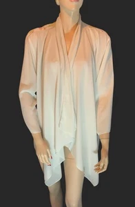 Soft Surroundings Sheer  Topper Layered Cardigan Soft White Size XL - Picture 1 of 3