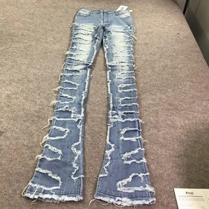 Guapi Jeans Uomo 32 Blu Distressed Svasato Edizione Limitata 39/100 Designer Denim - Foto 1 di 12