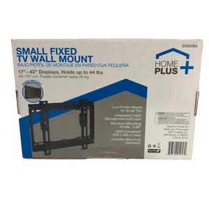 Small Fixed TV Wall Mount Fits Size 17"-42" Holds Up To 44 lbs HOME PLUS 3566494 - Picture 1 of 3