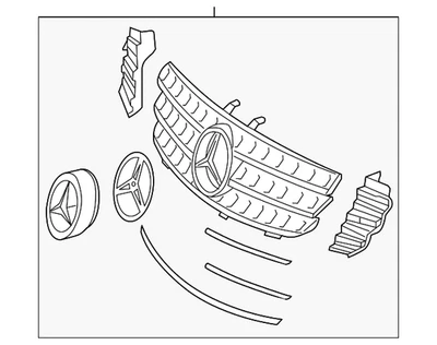 Conjunto de rejilla original Mercedes-Benz 164-880-20-85-9776 Foto 1 de 3