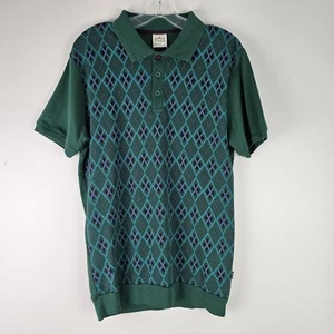 ATO Berlin Shop Herren Poloshirt grün Argyle Größe XL Bio Baumwolle neu mit Etikett - Bild 1 von 9