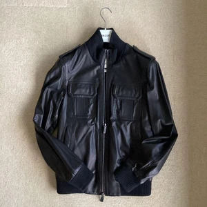 Bally Leather Jacket Men’s Black Zip Up Size 46 Used - Picture 1 of 11
