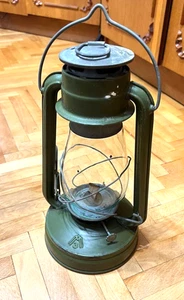 Vintage USSR | Military blue Metal Kerosene Lamp bat - Picture 1 of 15