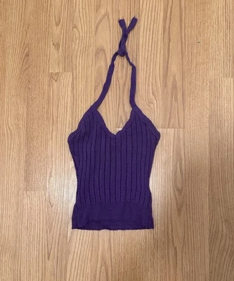 Blusa cropped roxa Halter sem limites feminina Xs - Imagem 1 de 3