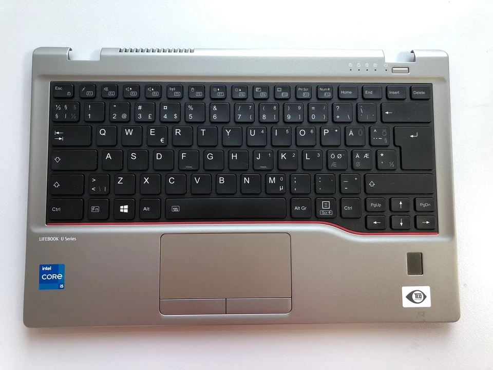 Fujitsu LifeBook U7411 Handauflage Tastatur  Keyboard QWERTY mit Touchpad - Bild 1 von 4