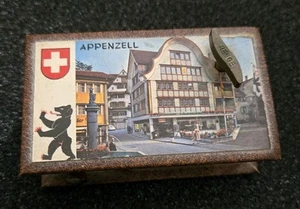 Vintage Swiss Musical Movement Reuge Appenzell Matchbox Music Box RARE - Picture 1 of 4