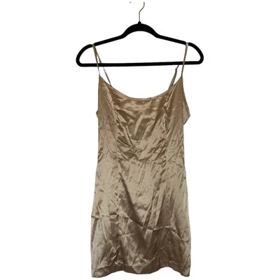 Vintage BETSEY JOHNSON Gold Satin Slip Size Medium 90s - Image 1 of 4