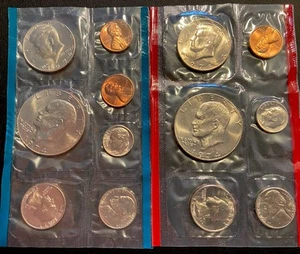 1974 US Mint 13 Coin Uncirculated Set Complete Philadelphia & Denver OGP - Picture 1 of 2