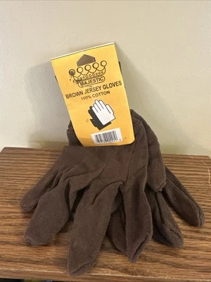 "Guantes de jersey marrón majestuoso vintage 6,5""" Foto 1 de 2