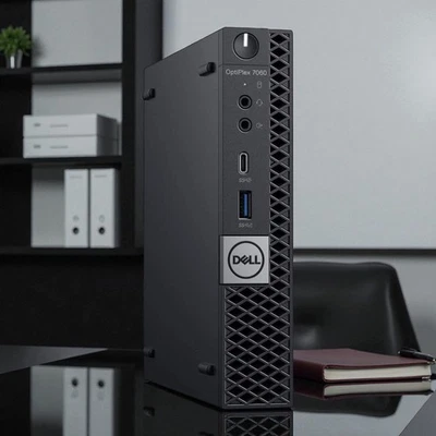 Dell 7060 Micro PC Intel 6-Core i5 16GB 512GB NVMe SSD Wi-Fi Windows 11 Pro - Image 1 of 4