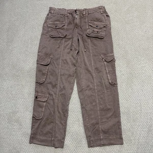 Pantalones cargo Free People Tahiti para mujer talla M rosa paracaídas holgados tobillo Y2k - Imagen 1 de 6