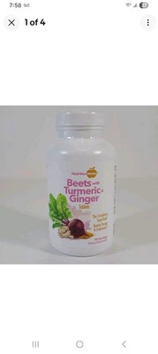 2x Nutritionworks Remolacha Cúrcuma Jengibre Energía 90 Tabs Exp 02/2028 Paquete de 2 Foto 1 de 3