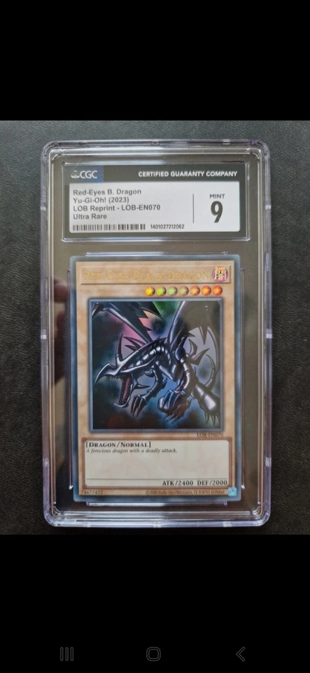 Yu-Gi-Oh Red-Eyes Black Dragon  LOB-EN070 25th Anniversary Edition PSA 9 - Image 1 of 1