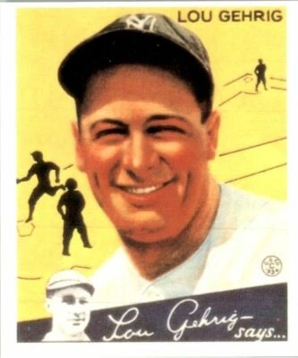 (25) Tarjeta Goudey LOU GEHRIG 1934 #37 reimpresiones Yankees Foto 1 de 2