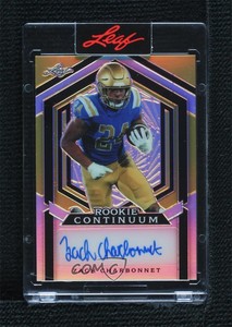 2023 Leaf Metal Continuum /46 Zach Charbonnet #MC-131 Rookie Auto RC