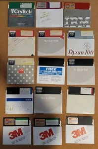 Lot of 29 Various Untested Unknown Vintage Software 5 1/4" Floppy Disks 2 Boxes  - Picture 1 of 7