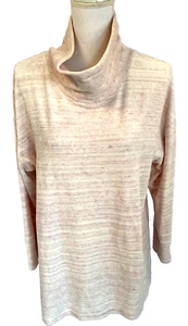 J JIll Fit Tunika Top Größe M Wasserfallausschnitt hellrosa Langarm - Bild 1 von 7