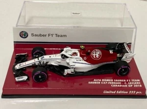 MINICHAMPS 1/43 Alfa Romeo Sauber C37 Ferrari C. Leclerc Canadian 2018 447180716 - Picture 1 of 2