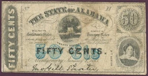 Estado de Alabama AL 50c CR4B 1863 (L0530D) - Imagen 1 de 2