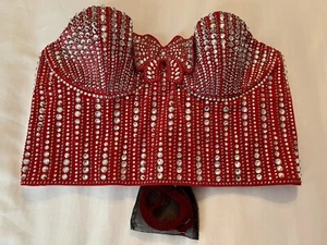 200 $ Victoria’s Secret Dream Angels Bustier leicht gefüttert verziert rote Schleife S - Bild 1 von 8