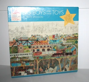 Great American Puzzle Big Boys & Their Toys Train Garden 550 p Jigsaw Puzzle NEW - Picture 1 of 6