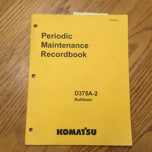 Komatsu D375A-2 LIBRO REGISTRO MANUTENZIONE PERIODICA BULLDOZER DOZER GUIDA MANUALE - Foto 1 di 4