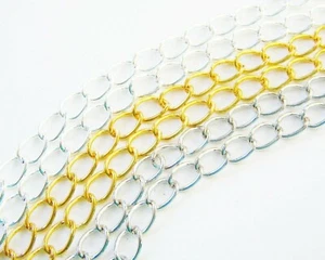 Schmuckkette Kettenglieder 4x6mm 2 Meter Verlängerungskette Metallkette SERAJOSY - Bild 1 von 3