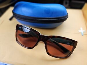 COSTA DEL MAR Polarized Sunglasses Playa PY88 Tortoise/White/Aqua Copper 580P 