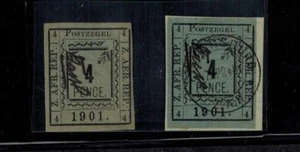 TRANSVAAL Pietersburg 1901 SG 10L P2 4 Pence Mint & Used R2/4 AER for AFR Right - Picture 1 of 1
