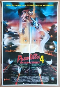 A Nightmare on Elm Street IV ORIGINAL Spanish '88 POSTER Freddy Matthew Peak art - Picture 1 of 2