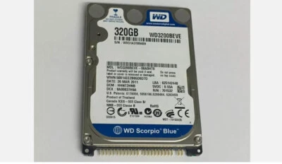 Hard Drive WD Blue Scorpio WD3200BEVE 320GB 5400RPM 8MB 2.5" PATA / ATA / IDE HD - Image 1 of 4
