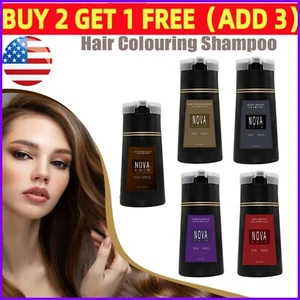 2025 Hair Dye Shampoo, Nova Hair Instant Dye Shampoo,Hair Color Shampoo for Hair - Picture 1 of 13