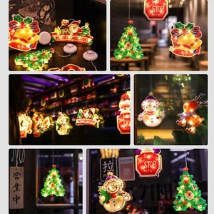 Christmas Window Lights, LED Christmas Window Decorations With Suction Hanger, - Picture 1 of 51