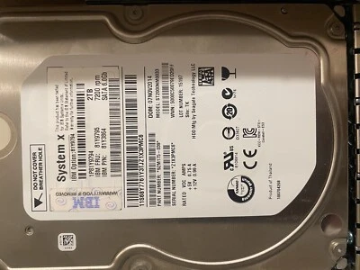 IBM Hard Drive,  2 TB, Internal, 7200 RPM,3.5" (81Y9795) Hard Drive. - Image 1 of 4