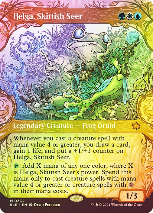 MTG FOIL Helga, Skittish Seer Showcase  - Bloomburrow #332 - Image 1 of 1