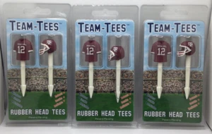 Texas A&M Aggies Golf Pro Rubber Head Team Golf Tees, 6 Total Golf Tees ⛳🏈 - Picture 1 of 3