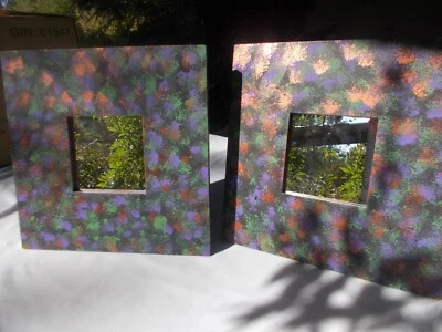 Lot Of 2 IKEA MALMA Wall Decor Square 10" Framed Mirror ~Modified~ - Image 1 of 4