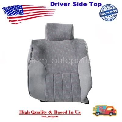 For 1994-97 Dodge Ram 1500 2500 3500 Driver Lean Back Cloth Seat Cover Gray New Foto 1 de 4
