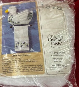 Cross Stitch Kit "Just Ducky" Duck Towel Holder Creative Circle New Kit 1978 - Picture 1 of 2