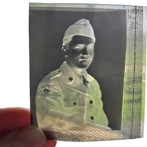 WWII US Army Soldier Photo Negative 1940s Third Army Uniform Military Portrait - Picture 1 of 5