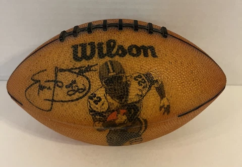 Emmitt Smith Dallas Cowboys Wilson Photo Football Rubber Facsimile Signature Cover