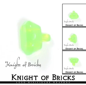 LEGO Minifigure Infinity Stone TRANS GREEN Time Gem Weapon - Picture 1 of 6