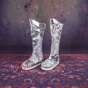 1/4 1/3 Tío BJD Zapatos Arcaico Natación Dragón Bordado Jacquard Botas de Tela - Imagen 1 de 38