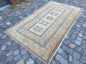 Bohemian handmade vintage area rugs, Turkish wool carpet, Area Rugs 3,9 x 6,6 ft - Picture 1 of 8