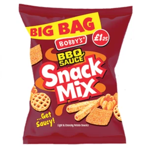 Bobby's BBQ Sauce Snack Mix Crisps Box Of 15 Packets at 63g Each Pack - Picture 1 of 2