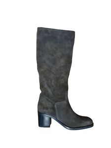 NEW Clarks "Mascarpone Mia" Ladies Grey Suede Long Boots UK 7.5 D / EU 41.5