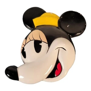 Vintage Minnie Mouse Head with Yellow Hat Ceramic Decor Hanger - Picture 1 of 7