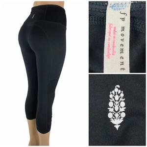 Free People Movement XS Out of Your League Leggings hoch geschnitten 3/4 schwarz gebraucht, in einwandfreiem Zustand - Bild 1 von 12