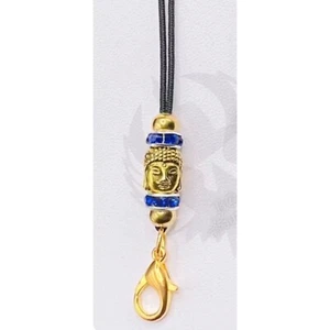 Buddha Kopf Halskette Seil Kordel verstellbar Thai Amulett vergoldet - Bild 1 von 7